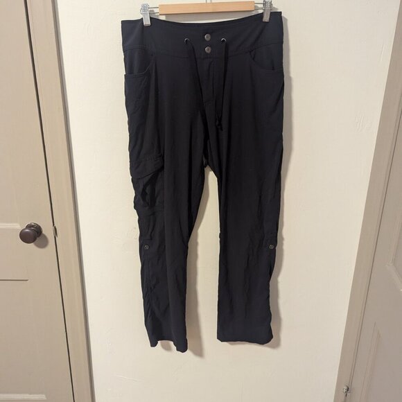 Columbia Pants Omni Shield Convertible Tab Hiking Pants Stretch Size 12 Black - Picture 2 of 7